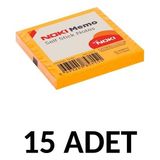 Noki 15 Adet Postit 75MM X75MM Yapışkanlı Kağıt 80 Yaprak Turuncu