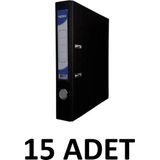 Noki 15'li Siyah Dar Plastik Klasör