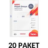 Noki 20 Paket Noki 4830-HD 100'lü Poşet Dosya