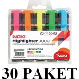 Noki 30 Paket Fosforlu Kalem 5 Li 90005PVC - Karışık