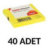 Noki 40 Adet Postit 75MM x 75MM Yapışkanlı Kağıt 80 Yaprak Sarı