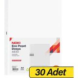 Noki 4830 Eco Delikli Poşet Dosya A4 45 Mikron - 100'LÜ x 30 Adet (1 Koli)