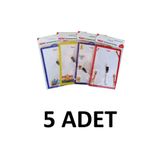 Noki 5 Adet Çift Taraflı 17x25 Cm Yazı Tahtası + Kalemi Karışık Renk