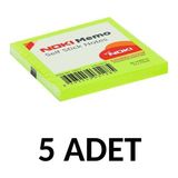 Noki 5 Adet Postit 75MM X75MM Yapışkanlı Kağıt 80 Yaprak Yeşil