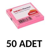 Noki 50 Adet Postit 75MM X75MM Yapışkanlı Kağıt 80 Yaprak Pembe