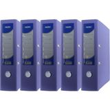 Noki 56411-170 Lila 5'li Paket Geniş Plastik Klasör