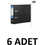 Noki 6 Adet Telgraf A5 Plastik Klasör Geniş Telgraf Klasör - Siyah