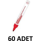 Noki 60 Adet 1664K Yazı Tahtası Kalemi Yuvarlak Uç Kırmızı