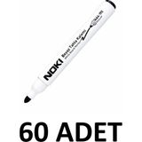 Noki 60 Adet Yuvarlak Uç 1464 Regular Tahta Kalemi Yazı Tahtası Kalemi - Siyah