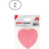 Noki 75x75 mm 80 Yaprak Yapışkanlı Not Kağıdı Kalp Şekilli
