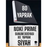 Noki 80 Yaprak Siyah A4 Sunum Dosyası Kaliteli Renk Siyah Yerli Üretim