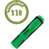 Noki 9000S Fosforlu Kalem 10 Adet (1 Paket) Yeşil