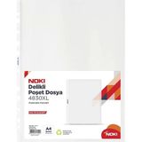 Noki A4 Poşet Dosya 100 Parça Şeffaf Renkli Belgeler İçin Dayanıklı XL 4830XL