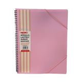 Noki A4 Spiralli Lastikli Sunum Dosyası 40 Yaprak Pastel Pembe