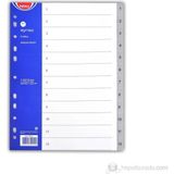Noki Ayraç 1-12 Rakam Pp (Index Seperatör) ( 5 Paket ) - Beyaz - Boyut