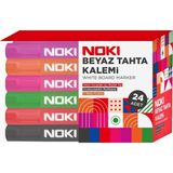 noki beyaz tahta kalemi 24 lü karışık renk pet - Yok