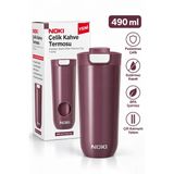 Nokı Celık Kahve Termosu 490Ml Bordo T-0143-060