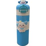 Noki Çift Ağızlıklı Çelik Matara 500 ml - Mavi