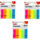 Noki Dosya Memo Film Index 5 Renk 12X45mm 25 Yp. 3 Adet