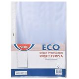 Noki Eco A4 Beyaz Kenarlı Delikli Ekoomik Gömlek Föy 10 Paket Poşet Dosya