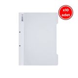 Noki Eco Telli Dosya, 10 Adet, 50'li Paket, A4 Boyut, 2 Delikli, Beyaz
