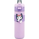 Noki Kids Çift Ağızlı Çelik Matara 500 ml Mor