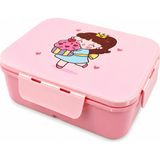 Noki Kids Plastik Lunch Box Pembe Taşıma Kulplu Beslenme Kabı