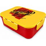 Noki Kids Plastik Lunch Box Sarı / Kırmızı Taşıma Kulplu Beslenme Kabı