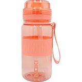Noki Kids Tritan Pipetli Silikon Kemerli Matara 400 ml Somon