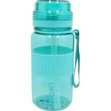 Noki Kids Tritan Pipetli Silikon Kemerli Matara 400 ml Turkuaz