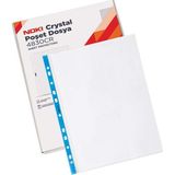 Noki Kristal Poşet Dosya Mavi Kenarlı 100 Lü 4830HD