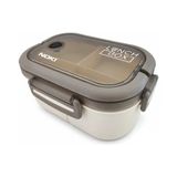 Noki Luxury Plastik Lunch Box Gri Beyaz