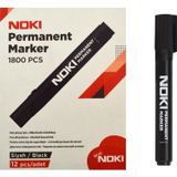 Noki Markör Kalem Kesik Uç Siyah 1800Pcs (12 Li Paket)