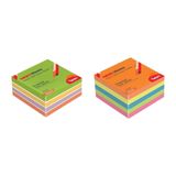 Noki Memo 75x75 mm 2'li Envai-Gizemli Neon Çizgisiz Yapışkanlı Küp Bloknot