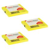 Noki Memo 75x75 mm Limon Sarı 3'lü Ekonomik Paket Çizgisiz Bloknot