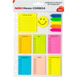 Noki Memo Combo 4 Yapışkanlı Notluklar 12704 Renkli Not Kağıtları Seti 8 Parça