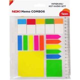 Noki Memo Combo 6 25 Yaprak Yapışkanlı Not Kağıdı Seti