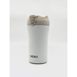 Noki Mug Çelik Termos 400 ml 12 Saat Sıcak ve Soğuk Kahve Içecek Termosu - Beyaz - 0,40 lt