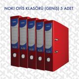 Noki Ofis Set 5 Kırmızı Dar Klasör