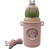 Noki Pipetli Çelik Matara 460 ml - Pembe