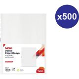 Noki Poşet Dosya 4830XL 500 Adet A4 Ölçülerinde Şeffaf Delikli Kırtasiye Ürünü