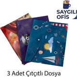 Noki Saygılıofis Çıtçıtlı Zarf Dosya 3 Adet Erkek Çocuk Karışık Desenleri A4 Çıt Çıtlı - Karışık Çok Renkli
