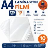 Noki Saygılıofis Laminasyon Filmi A4 125 Mic ( 10 Adet ) - Şeffaf