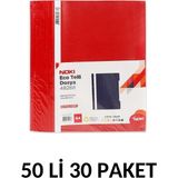 Noki Telli Dosya 30 Paket 50'li Kırmızı