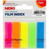 Noki Yapışkan Not Kağıdı Film Index 5 Renk 12X45MM 12050 25 Yp. Renkli Düzenleyici