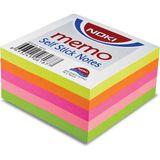 Noki Yapışkanlı Not Kağıdı Neon Renkli 75 x 75 cm 12 Adet Küp Not Kağıdı Seti