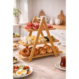 Nokka 3’lü Bambu Sunum Tabağı Seti – Doğal Ahşap Servis Tabakları 25X14 / 32X14 / 39X14 cm