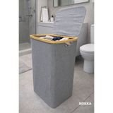 NOKKA Kapaklı 75 L Katlanabilir Çamaşır Sepeti, Kirli Sepeti (57x40x30 cm)