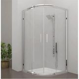 Nokta Duşakabin 80X80 Teknesiz Oval Duşakabin 6 mm Şeffaf Camlı