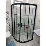 Nokta Duşakabin Karolaj Desen Oval Teknesiz Duşakabin - 80 x 80